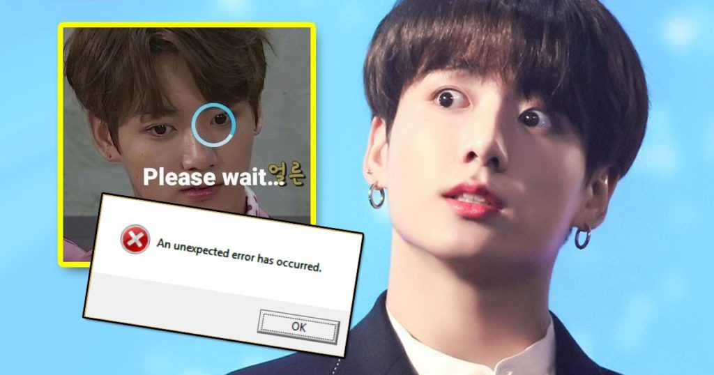 10+ fois Jungkook.exe de BTS a cessé de fonctionner