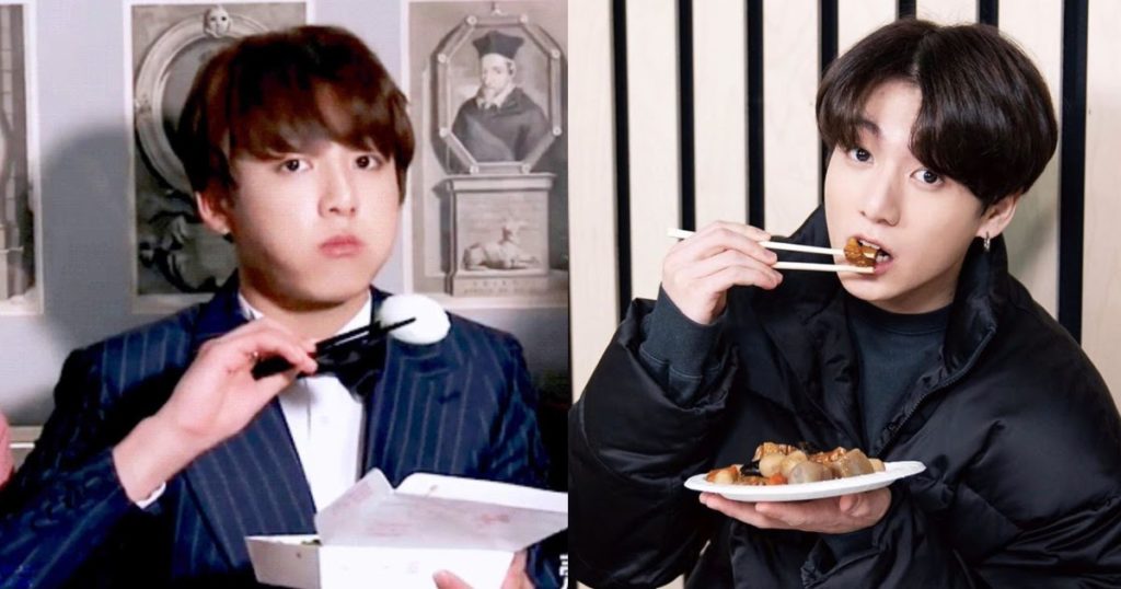 25 Gifs du Jungkook de BTS fourrant son visage avec de la nourriture ... tout en étant mignon