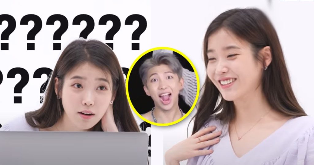 IU réagit aux fans de BTS RM avant la sortie de "Eight"