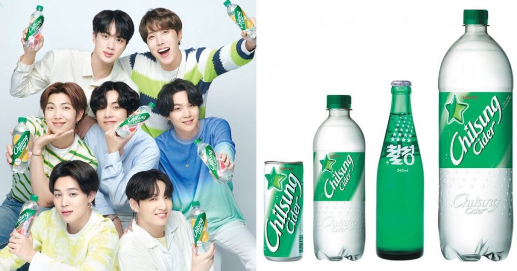 BTS choisi comme modèle de cidre Chilsung pour célébrer son 70e anniversaire