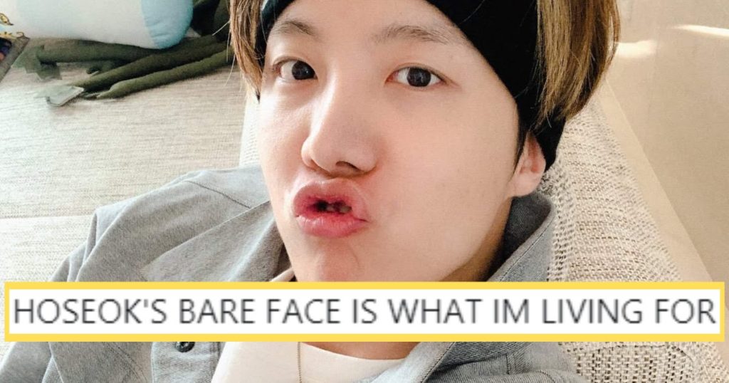 Les armées sont totalement fouettées pour le beau visage nu de J-Hope de BTS - Voici 10+ reçus, votre honneur