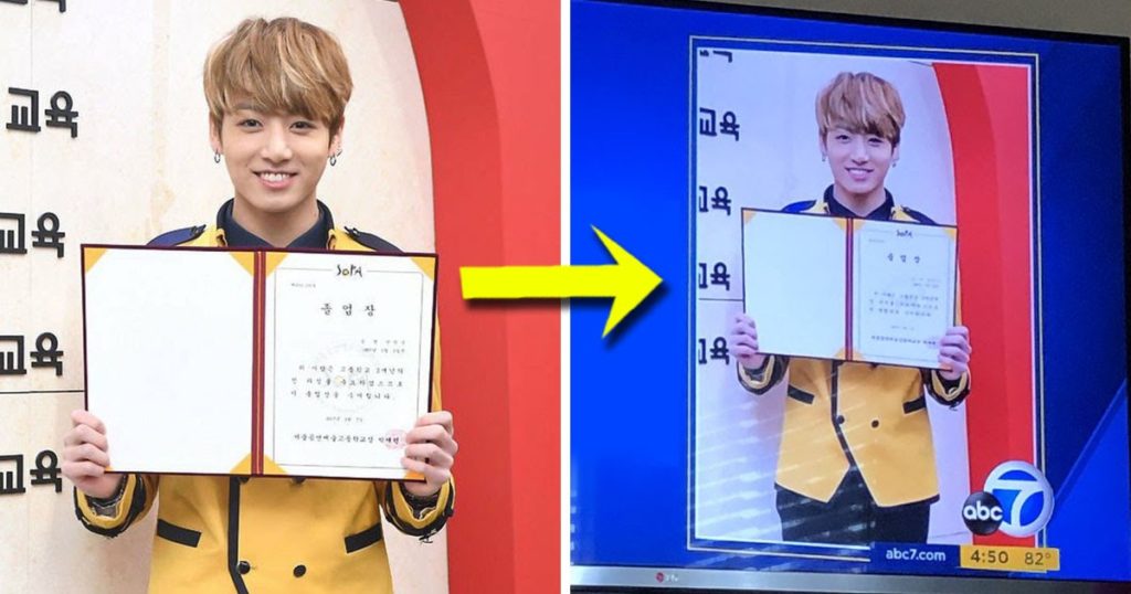 BTS Fan Pranks US News avec la photo de graduation de Jungkook