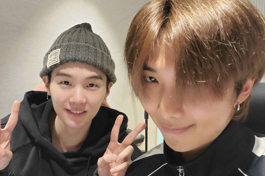 RM et Suga de BTS parlent de la future collaboration de Suga avec IU, des plans de mixage, etc.