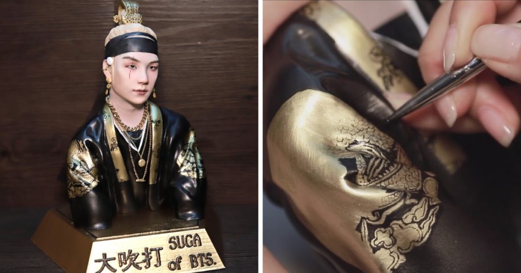 Cette figurine Fanmade « Daechwita » du Suga de BTS est si réaliste, elle vous fera sauter l’esprit