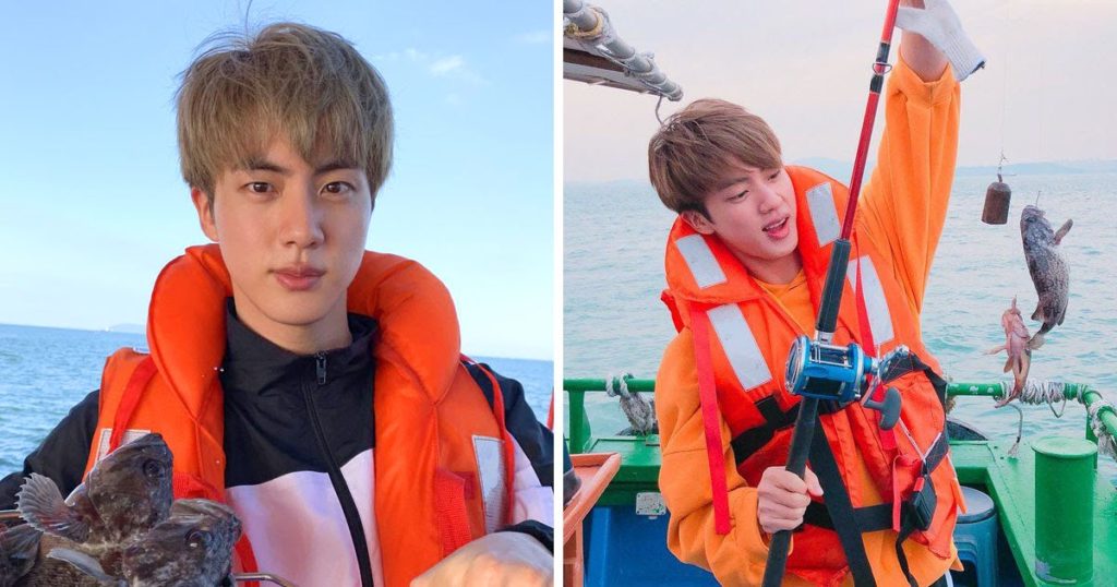 Jin de BTS a ajouté un copain de pêche inattendu à son équipage