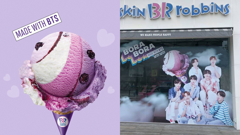 Baskin Robbins se prépare pour la sortie de 'Bora Bora' Made With BTS