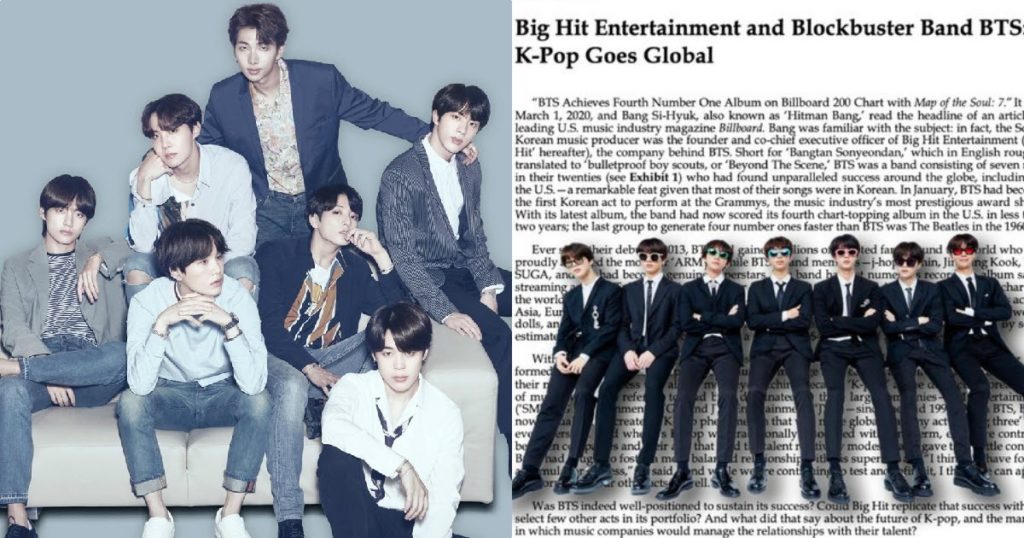 Harvard Business School analyse le succès du big hit entertainment et BTS