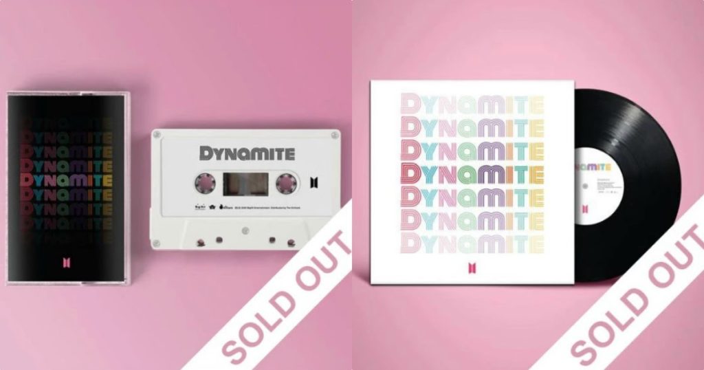 BTS a sorti un vinyle et une cassette en édition limitée "Dynamite" et il est déjà épuisé