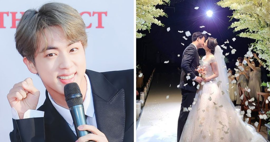 Le frère de BTS Jin remercie joyeusement "MC Jin" et partage des photos de mariage