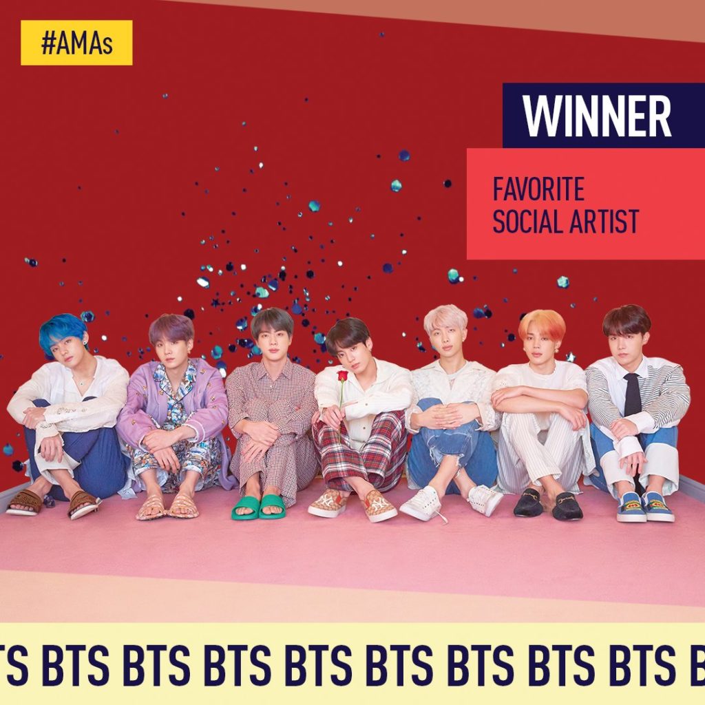 Vous avez voté et le gagnant de l'artiste social préféré des #AMAs est @BTS_twt!  Congra ...