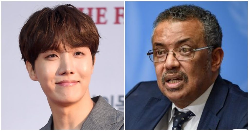 Le directeur général de l'OMS remercie J-Hope de BTS d'avoir souligné l'importance de porter des masques