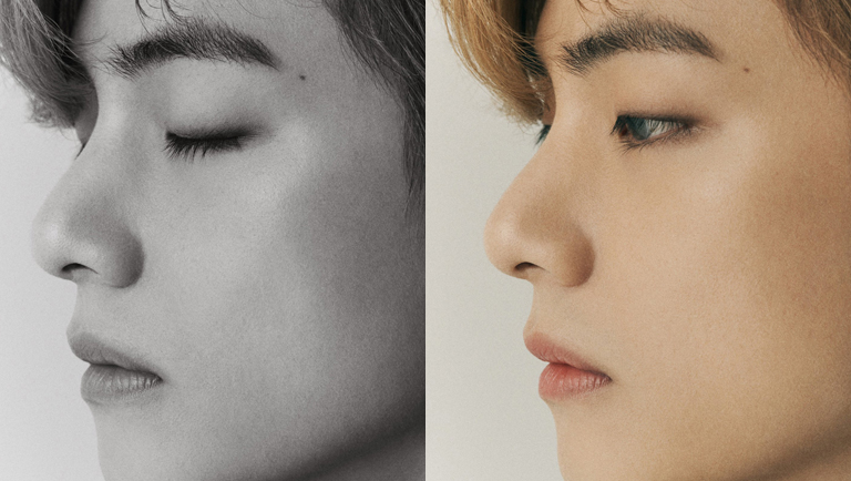 V de BTS hypnotise l'armée avec de séduisantes images de profil latéral «VCut» |  Kpopmap