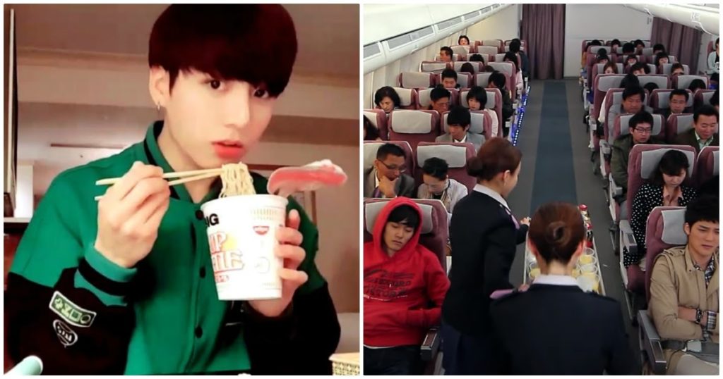 BTS a déjà fait manger des ramen à un avion entier, voici ce qui s'est passé