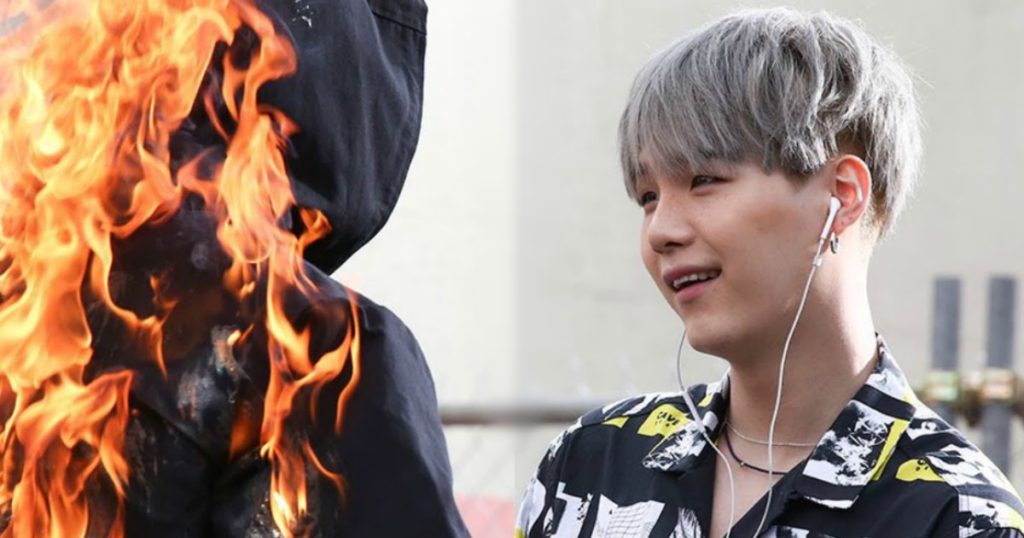 Suga de BTS révèle qu'il est le cerveau derrière le slogan emblématique dans "FIRE"