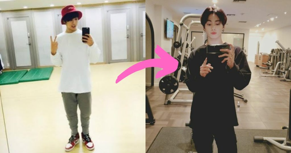 Une chronologie progressive de BTS Jungkook à travers 7 selfies miroir pour vous rendre émotionnel