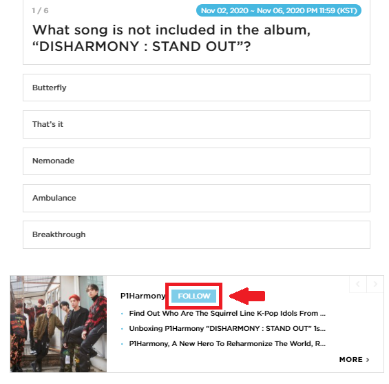 Album Giveaway: Répondez au quiz sur le MV SIREN de P1Harmony et gagnez un premier mini-album signé à la main, 