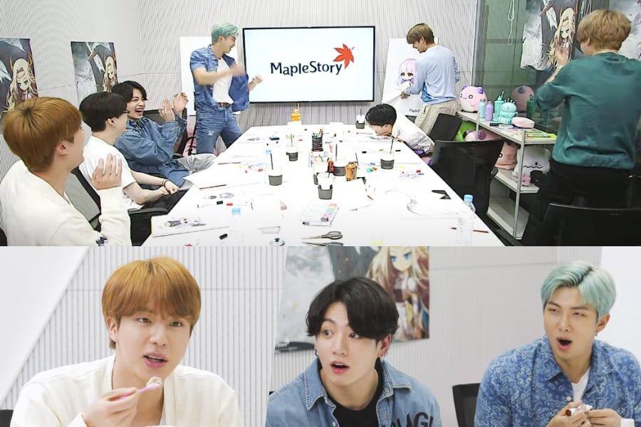 Regardez: BTS se déchaîne dans le teaser pour une collaboration avec l'un des jeux en ligne préférés de Jin, MapleStory