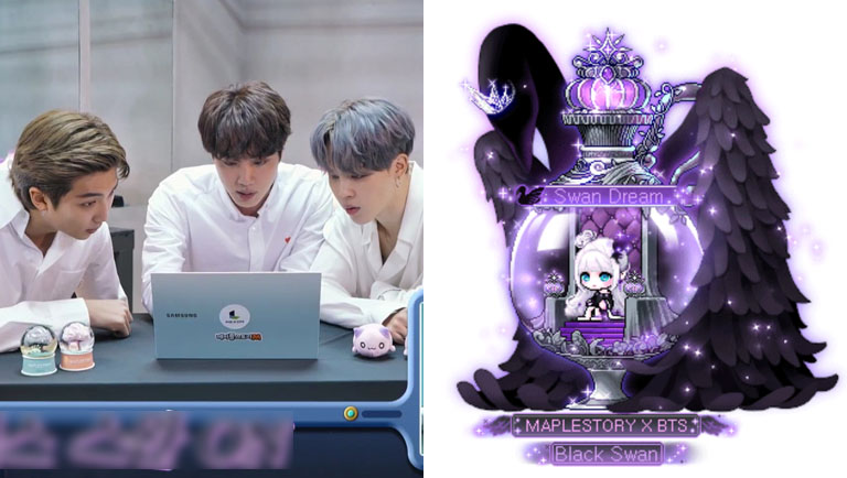 De superbes objets en jeu créés par BTS poussent beaucoup à vouloir jouer à «MapleStory» |  Kpopmap