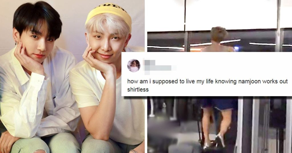 L'entraînement torse nu de RM et Jungkook détruit les fans de la meilleure façon