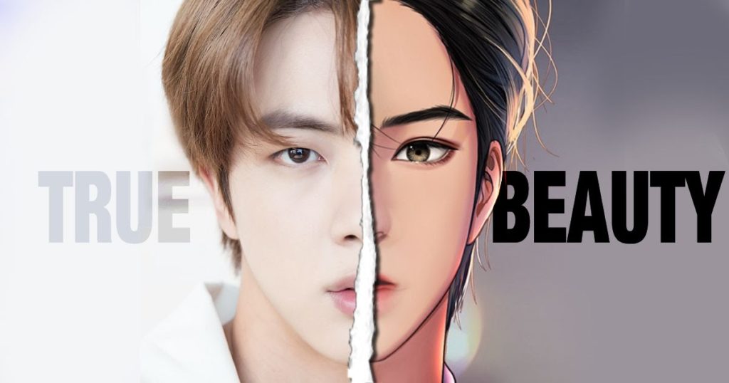 Jin de BTS réagit à son sosie Webtoon, Suho de "True Beauty"