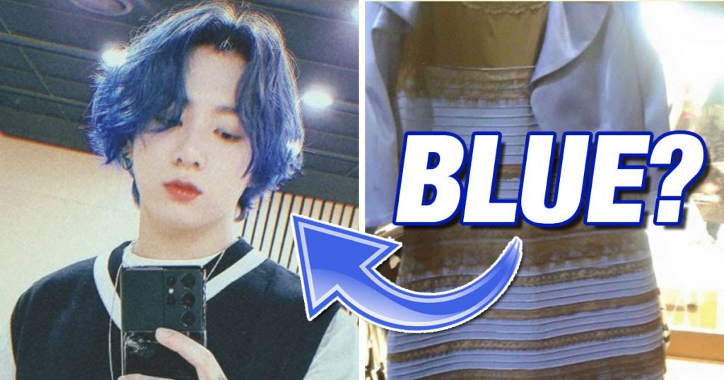 Les cheveux de BTS Jungkook pourraient ne pas être bleus après tout - Bienvenue dans le nouveau débat sur la «robe bleue ou or»