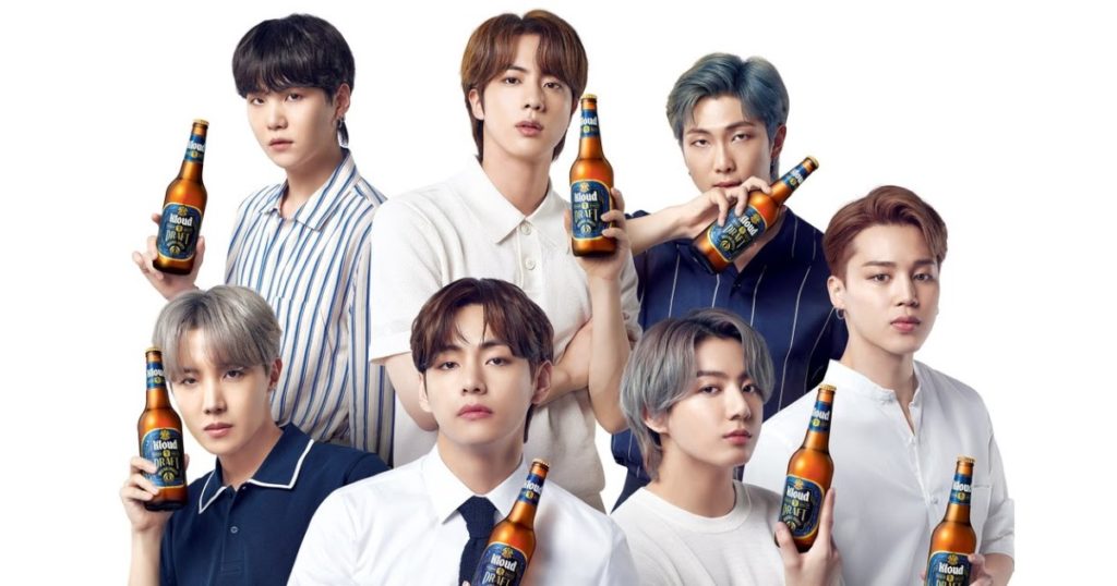 BTS sélectionné comme nouveaux modèles pour la bière Kloud de Lotte Chilsung