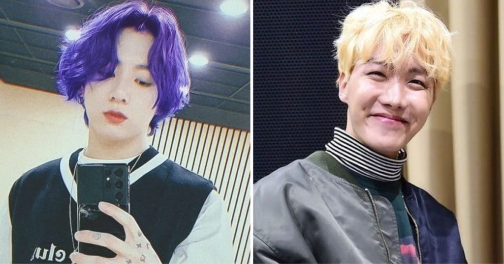 Jungkook de BTS balance une nouvelle coiffure violette tandis que J-Hope présente des cheveux blonds