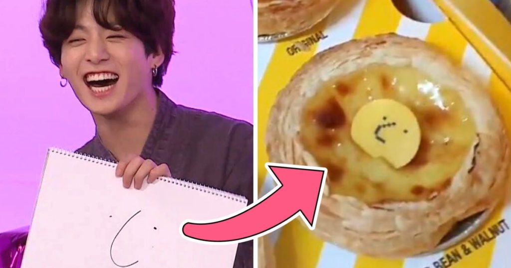 Le dessin hilarant Bang PD de BTS Jungkook fait son chemin sur les tartes aux œufs de «Bang & Baker»