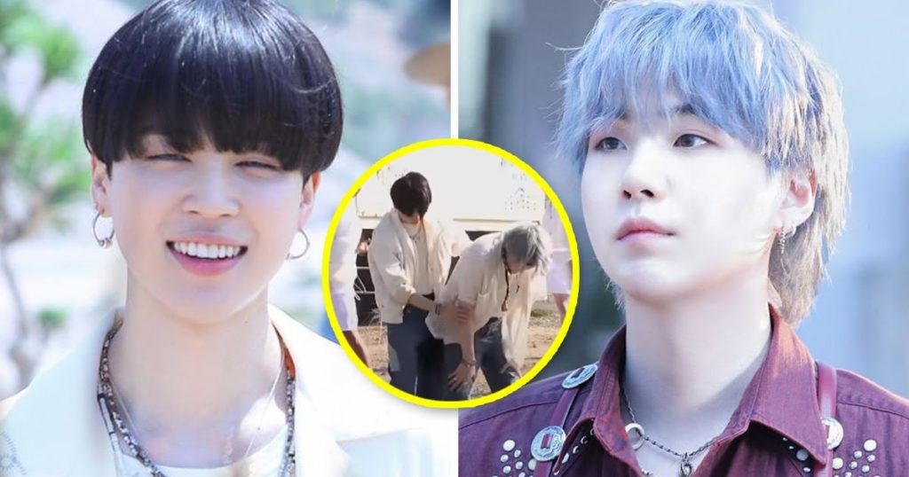 Jimin de BTS vérifie la santé de Suga pendant le tournage