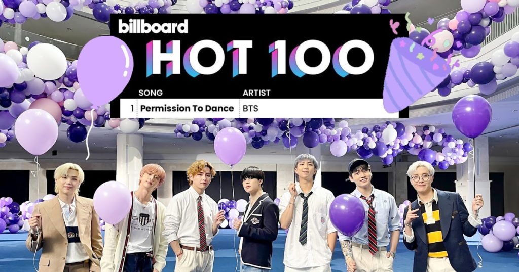 BTS bat un nouveau record alors que "Permission To Dance" détrône "Butter" pour la première place du classement Billboard Hot 100