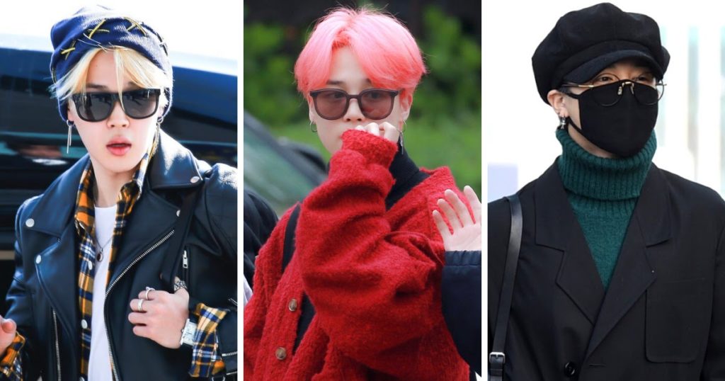 10+ des meilleurs looks de mode d'aéroport de BTS Jimin qui vivent dans nos esprits sans loyer