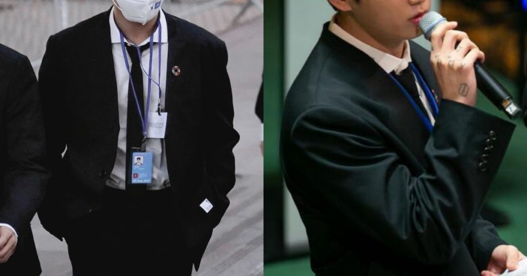 Jungkook de BTS ressemble à l'employé de bureau le plus sexy en costume, en route pour l'ONU