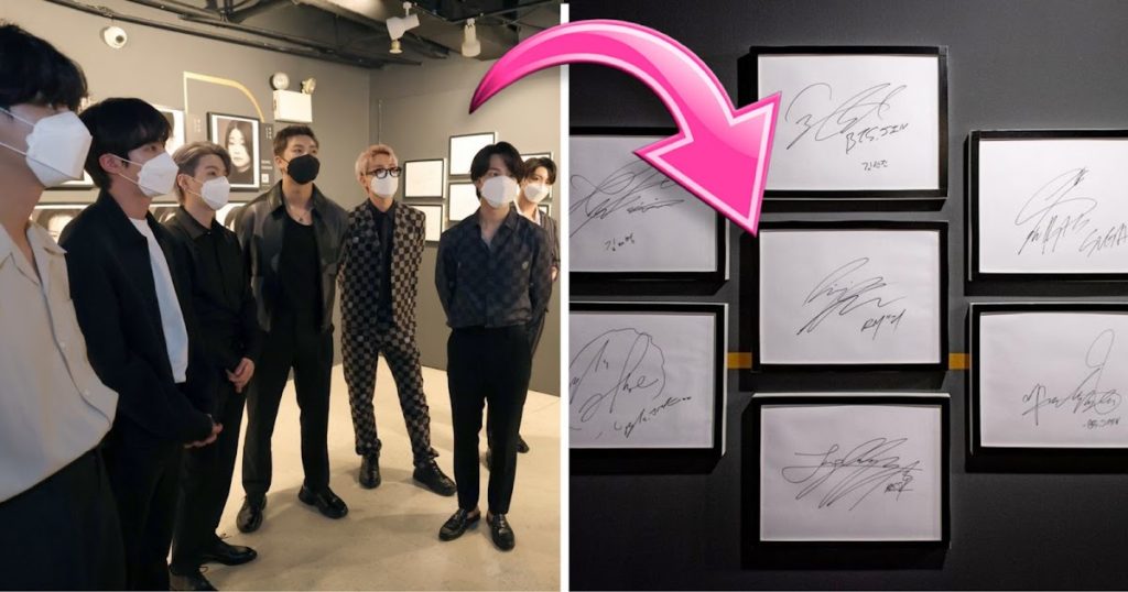 Les autographes de BTS sont maintenant affichés dans la galerie du centre culturel coréen de New York