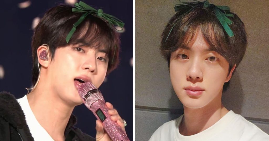 Jin de BTS portait un adorable arc vert pendant "PERMISSION TO DANCE ON STAGE", et voici la raison hilarante pour laquelle