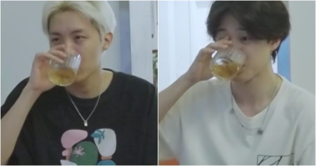 Les oiseaux de nuit de BTS Jimin, J-Hope et Suga organisent une soirée whisky en fin de soirée pendant que les autres membres dorment