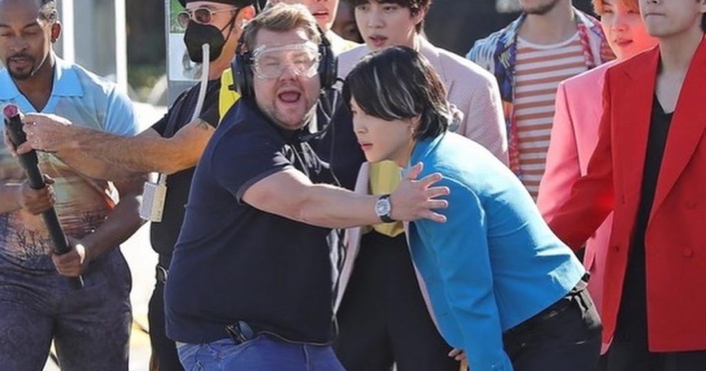 Bébé Mochi n'est plus si bébé !  Jimin de BTS partage sa routine d'entraînement sur "The Late Late Show With James Corden"