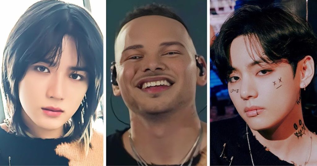 V de BTS, Suga, Beomgyu de TXT et Kane Brown portaient le même pull mais servaient des vibrations totalement différentes