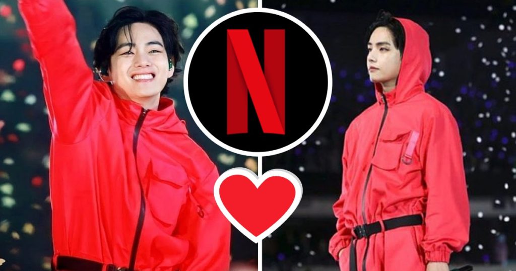 Netflix est toujours à juste titre obsédé par le cosplay "Squid Game" de BTS V de "PERMISSION TO DANCE ON STAGE"