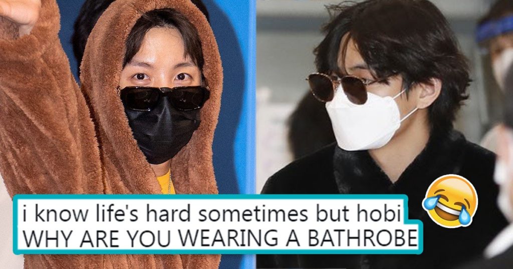 10 réactions pertinentes à la mode aéroportuaire de BTS J-Hope et V