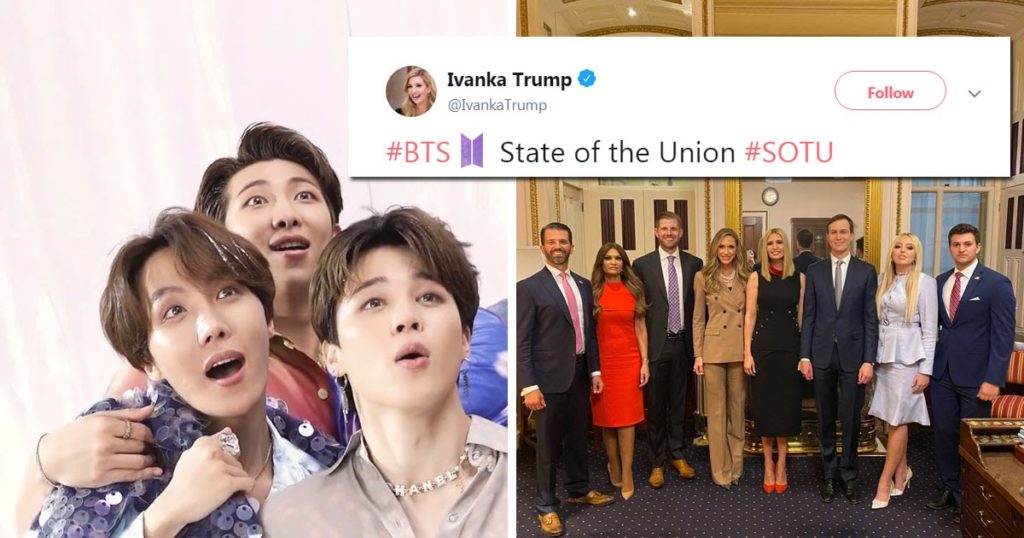 Ivanka Trump a accidentellement convoqué l'armée avec le hashtag BTS