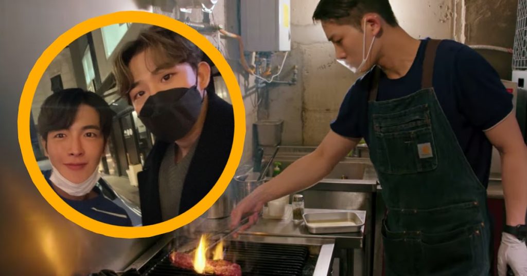 Les co-stars de "Single's Inferno" de Moon Se Hoon lui rendent visite dans son restaurant à Gangnam
