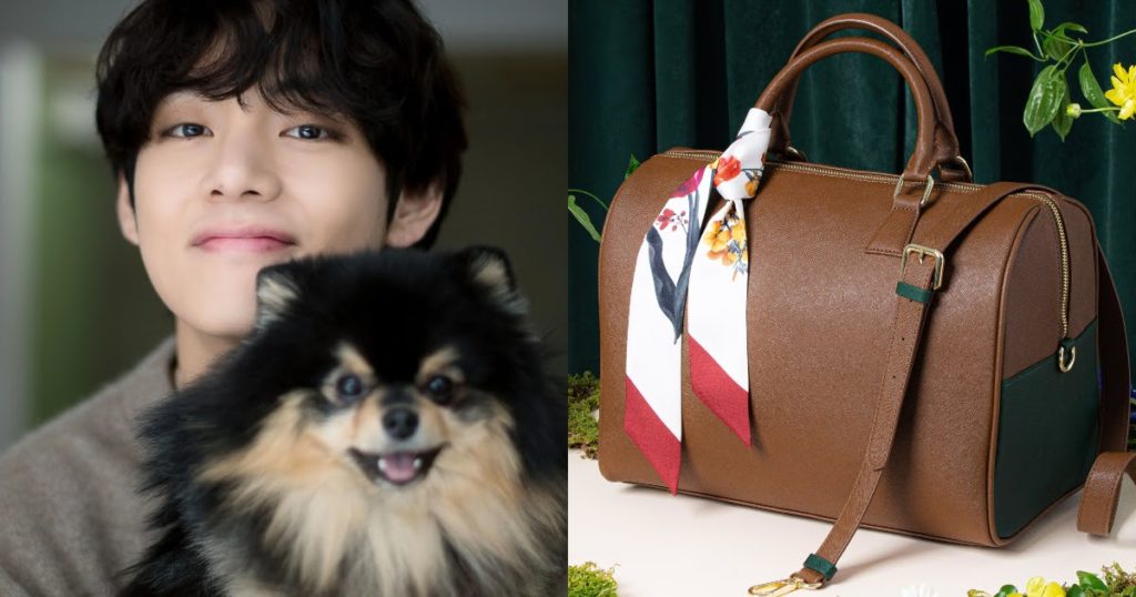 V de BTS dit que son sac auto-conçu peut être utilisé comme porte-chien, donc une ARMÉE l'a mis à l'épreuve