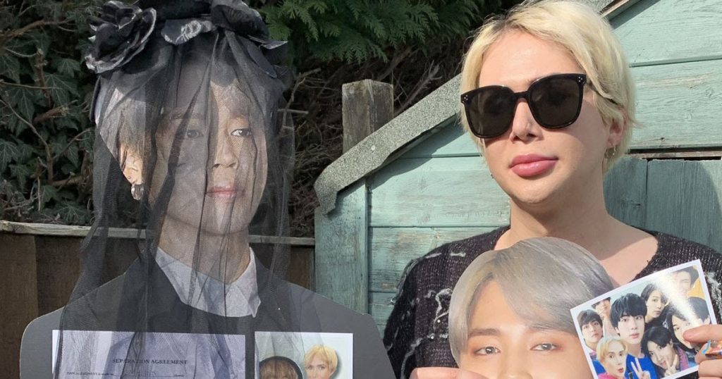 Superfan Oli London divorce de "Cardboard Jimin" pour un nouveau béguin pour TikTok