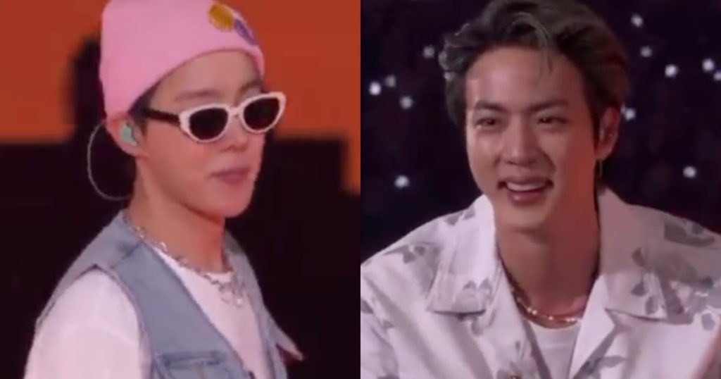 Jin de BTS a les larmes aux yeux en écoutant le message surprise de J-Hope à PERMISSION TO DANCE ON STAGE - LAS VEGAS