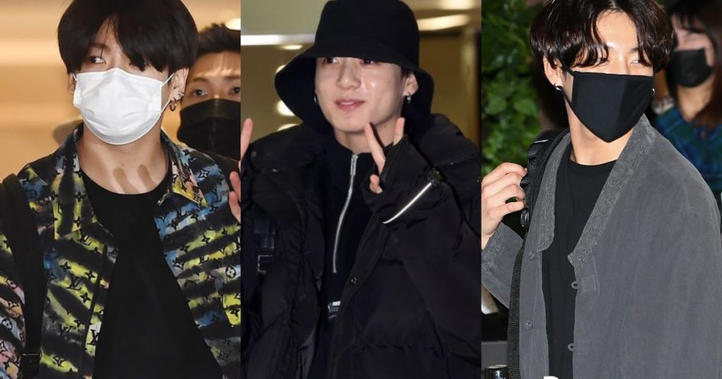10+ fois Jungkook de BTS avait l'air prêt pour la piste dans ses tenues d'aéroport