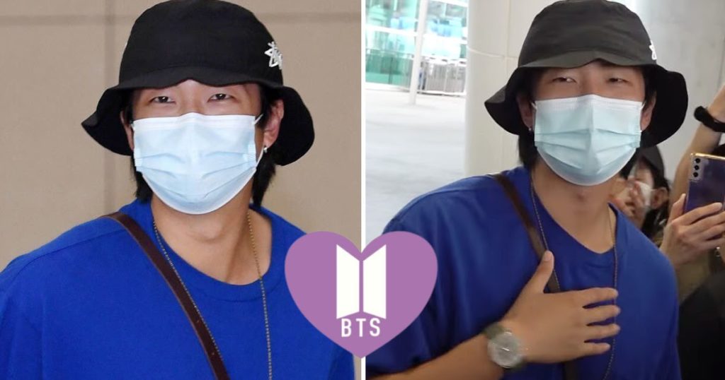 BTS RM est un vrai gentleman à l'aéroport d'Incheon lorsqu'il interagit avec les fans et les médias, malgré le manque de sécurité