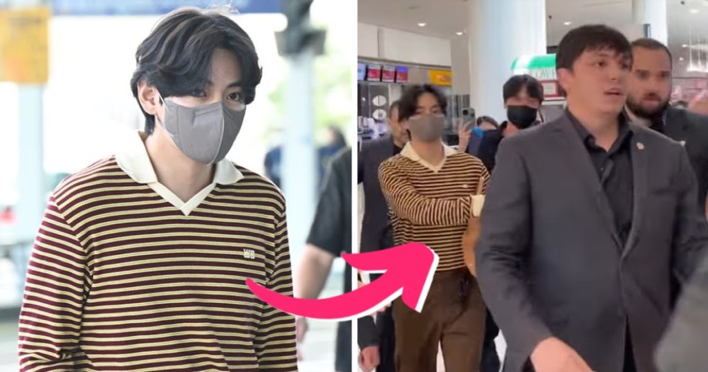 La réaction de BTS V aux ARMYs qui le harcèlent à l'aéroport JFK montre sa vraie personnalité