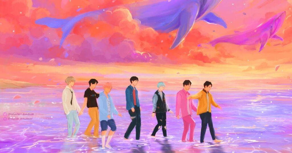 Les fans de BTS sont impressionnés par le magnifique fanart créé pour le 10e anniversaire du groupe