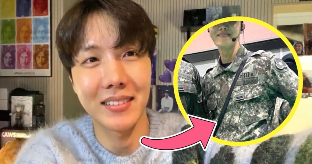 « Notre Hyung ! »  - J-Hope de l'instructeur adjoint de forage BTS apparaît dans de nouvelles photos militaires avec d'autres soldats