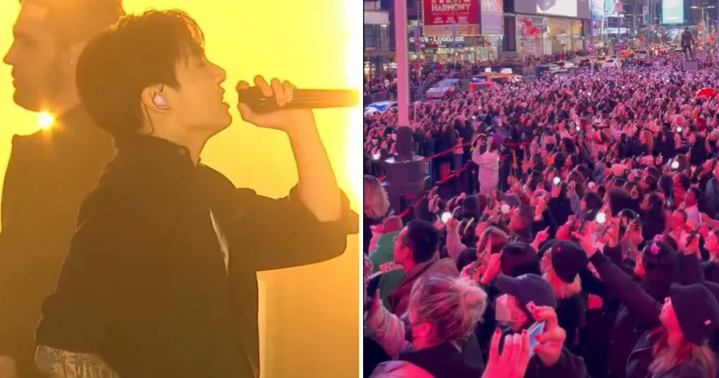 Les ARMY sont "inquiets" après la performance légendaire du BTS Jungkook à Times Square